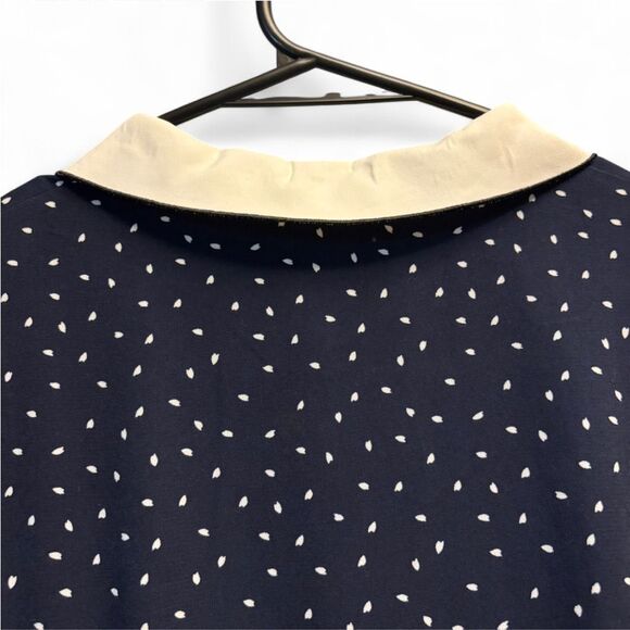Miss Patina Bowie Cat Dress Navy Polka Dots - Picture 9 of 12